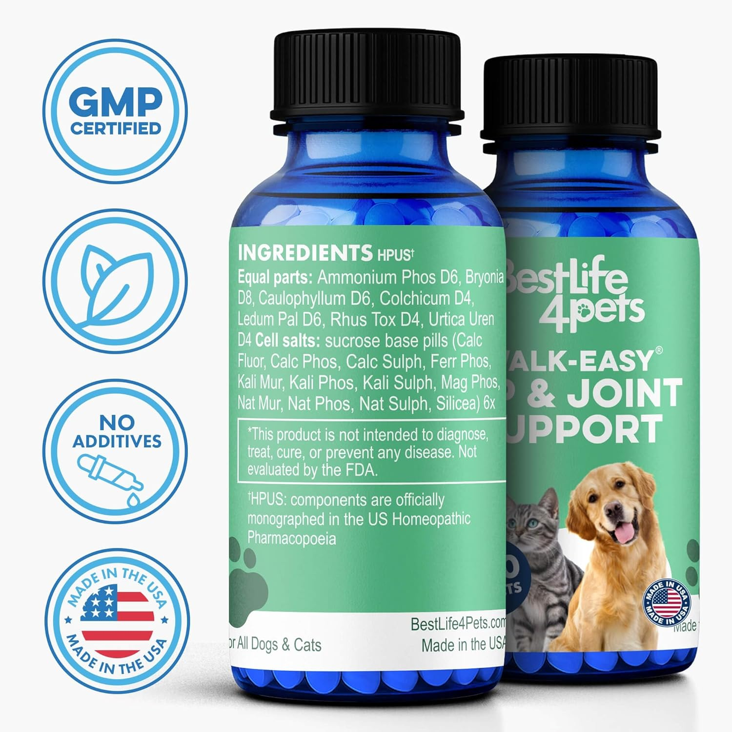 Walk-Easy Cat & Dog Pain Relief & Mobility Aid – Natural Hip & Joint Support for Injured or Senior Pets – Gentle Pain Reliever for Limping and ACL Tears – 400 Tiny Pills - Image 8