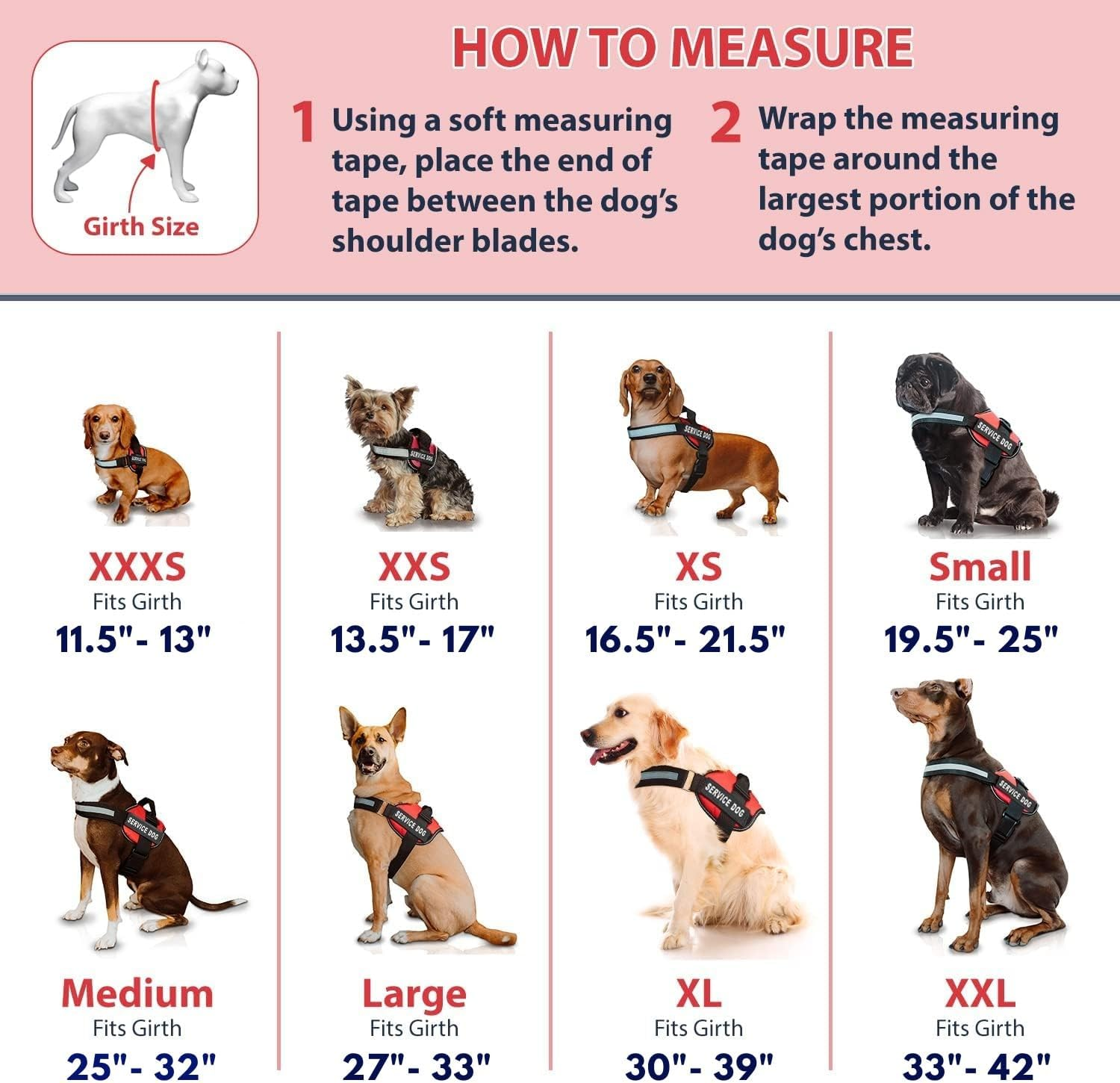 Service Dog in Training Vest Harness - Durable & Adjustable Dog Vest with Reflective Straps, Removable Patches, Handle & D-Ring, Travel and Daily Use, Small 19.5"-25", Bright Red - Image 6