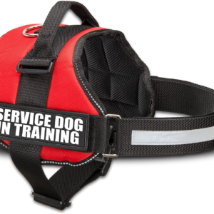 Service Dog in Training Vest Harness - Durable & Adjustable Dog Vest with Reflective Straps, Removable Patches, Handle & D-Ring, Travel and Daily Use, Small 19.5"-25", Bright Red