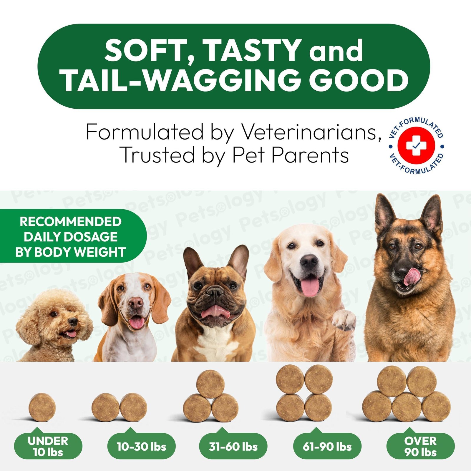 Hemp Hip and Joint Supplement for Dogs Glucosamine for Dogs 170 Mobility Support Chews Advanced Joint Pain Relief Treats with Chondroitin MSM Turmeric Large & Small Breeds Made in USA - Image 7
