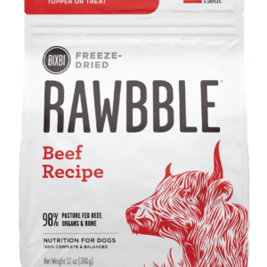 Liberty Freeze-Dried Dog Food Topper & Treats, Beef – 98% Meat & Organs, No Refrigeration – USA Made, 12 Oz